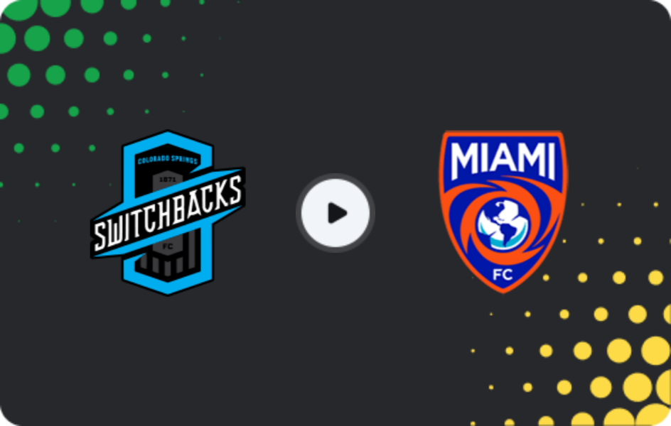 Where to watch Colorado Springs — Miami FC, USL Championship, 22.07.2026