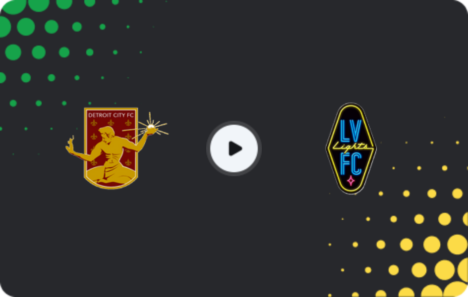 Where to watch Detroit City — Las Vegas Lights, USL Championship, 25.07.2026