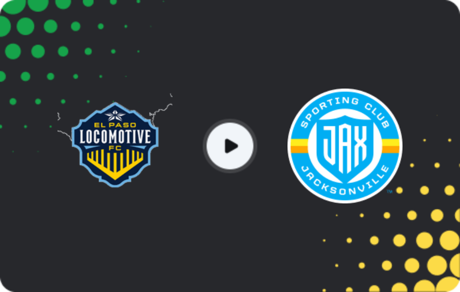 Where to watch El Paso Locomotive — Sporting JAX, USL Championship, 25.07.2026
