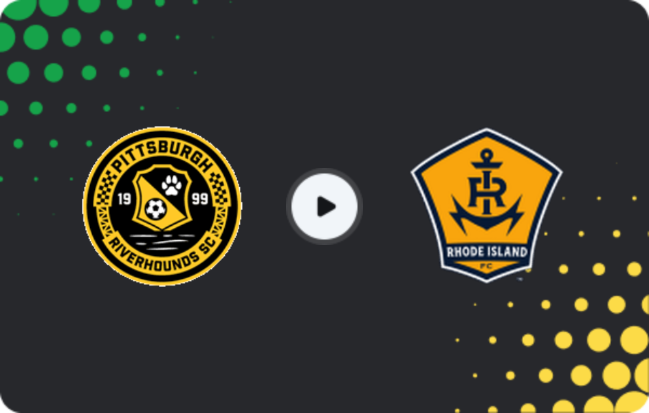 Where to watch Pittsburgh Riverhounds — Rhode Island, USL Championship, 25.07.2026