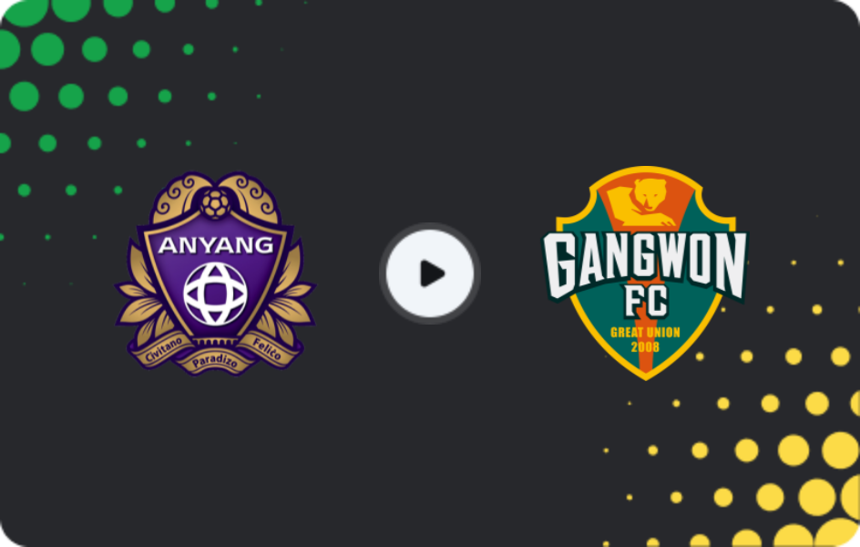 Where to watch FC Anyang — Gangwon FC, K-League 1, 26.07.2026