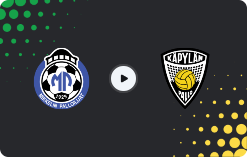 Where to watch MP — KäPa, Ykkösliiga, 29.07.2026