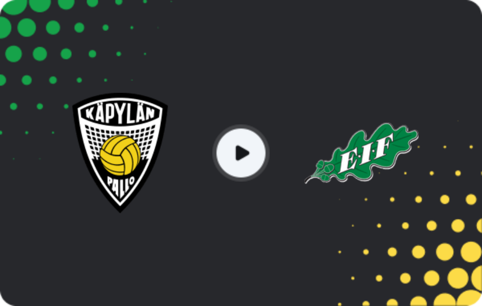 Where to watch KäPa — EIF, Ykkösliiga, 08.08.2026