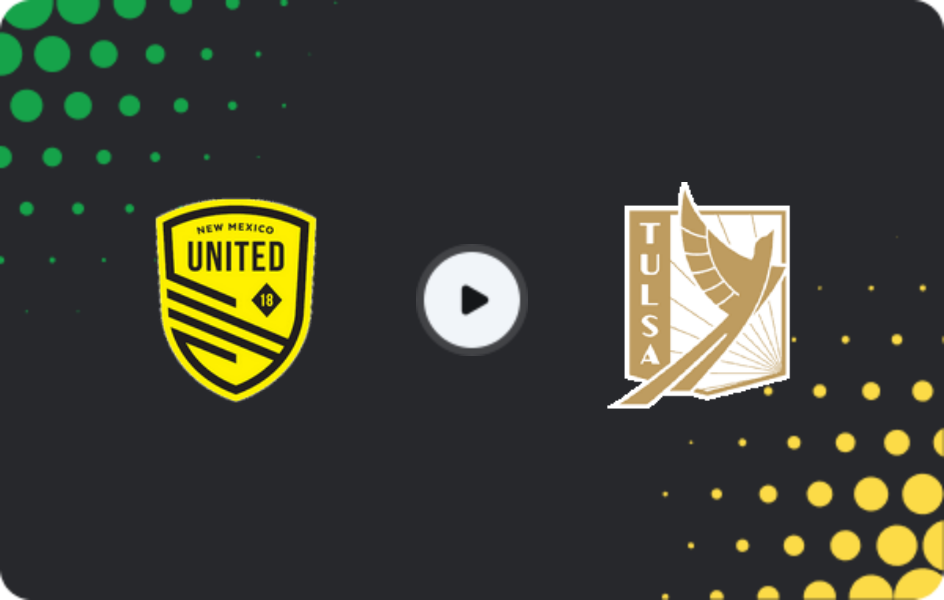 Where to watch New Mexico United — FC Tulsa, USL Championship, 15.08.2026