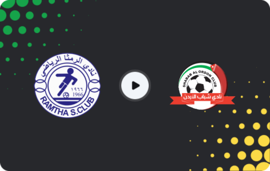 Where to watch Al Ramtha — Shabab Al Ordon, Pro League, 24.01.2026