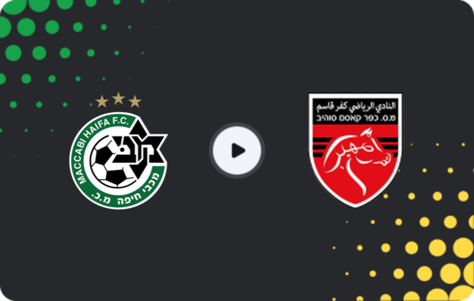 Where to watch Maccabi Haifa — Kafr Qasim, State Cup, 03.02.2026