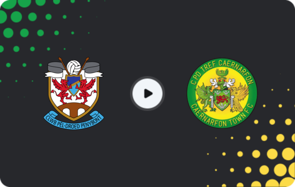 Where to watch Penybont — Caernarfon Town, Cymru Premier, 24.01.2026