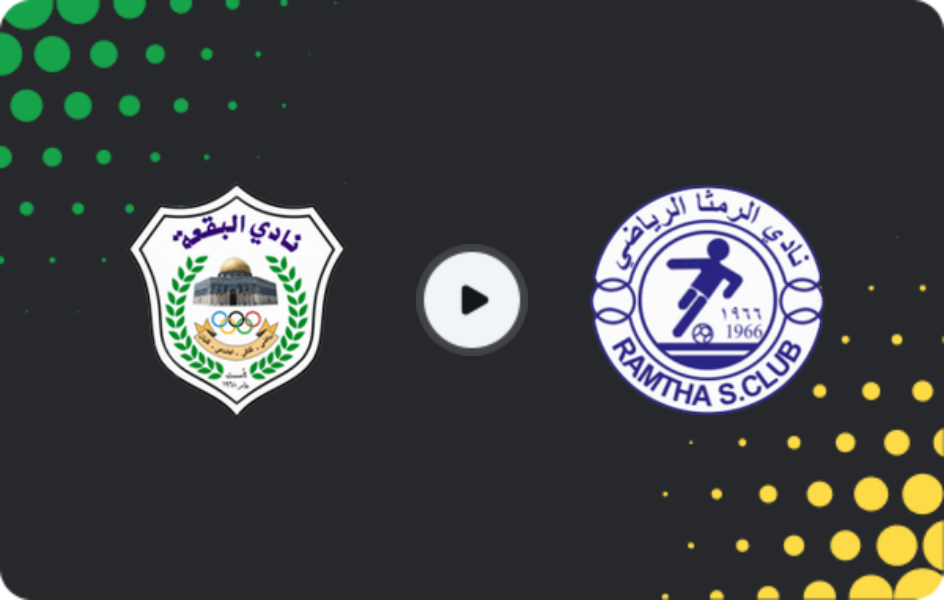 Where to watch Al Buqa'a — Al Ramtha, Pro League, 08.02.2026
