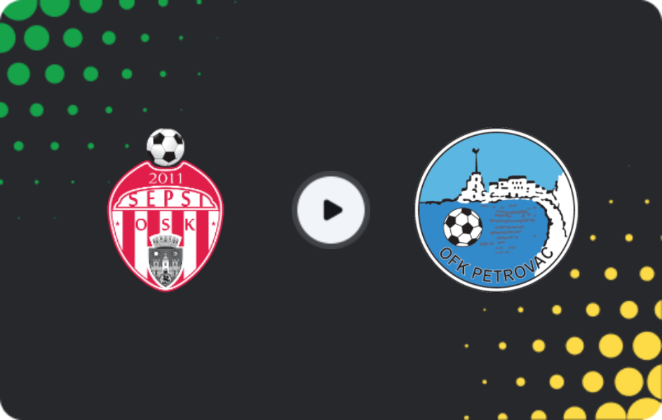 Where to watch Sepsi OSK Sfantu Gheorghe — Petrovac, Friendlies Clubs, 29.01.2026