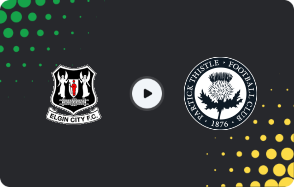 Where to watch Elgin City — Partick, Scottish Cup, 07.02.2026