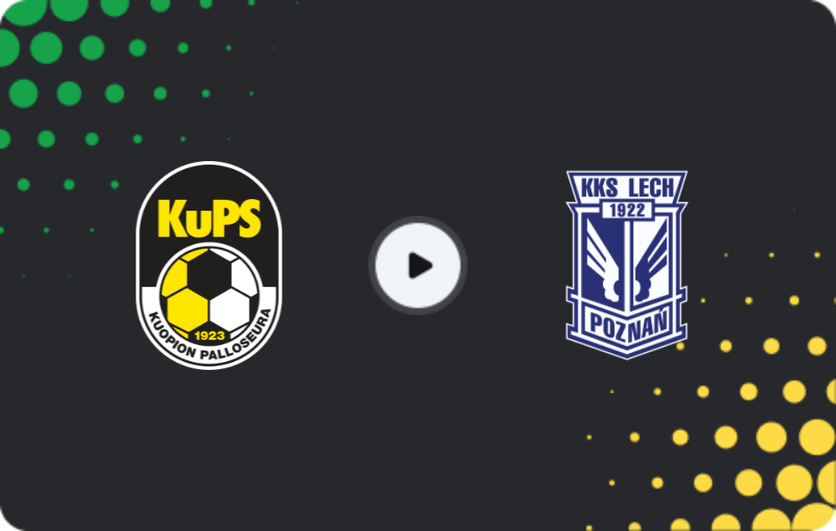 Where to watch KuPS — Lech Poznan, Conference League, 19.02.2026