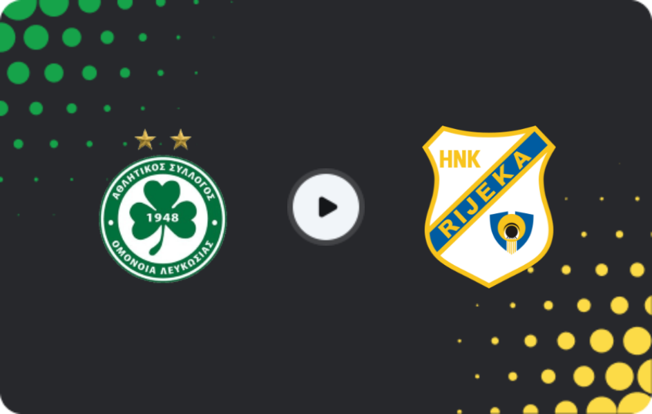 Where to watch Omonia Nicosia — HNK Rijeka, Conference League, 19.02.2026
