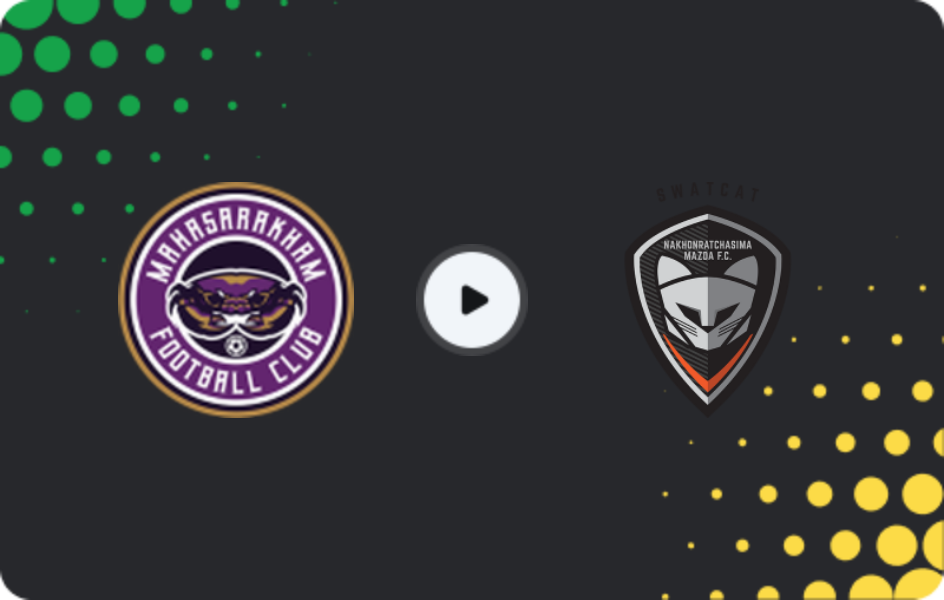 Where to watch Mahasarakham United — Nakhon Ratchasima, League Cup, 28.01.2026