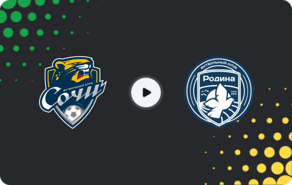 Where to watch FC Sochi — Rodina Moskva, Friendlies Clubs, 15.02.2026
