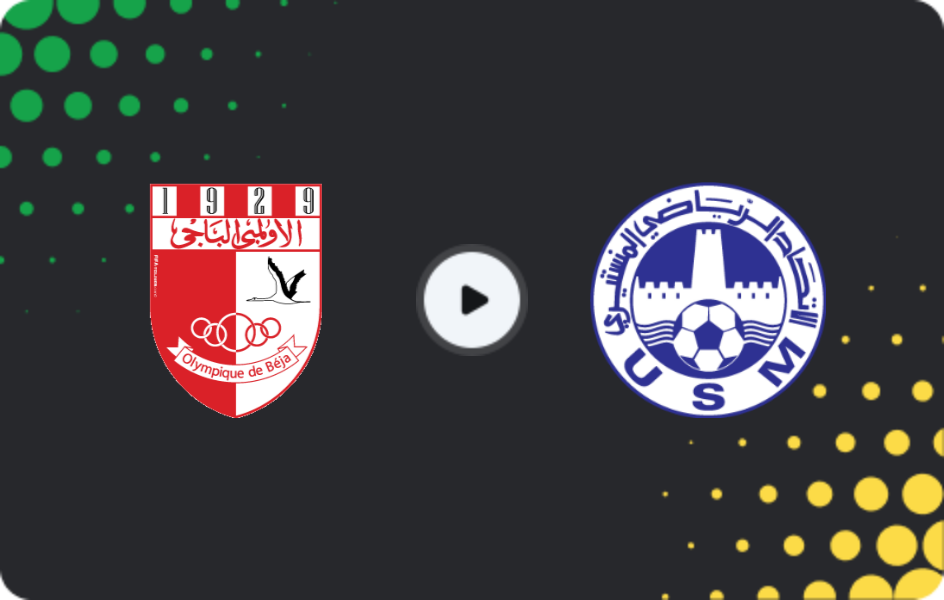 Where to watch Olympique Béja — US Monastirienne, Ligue 1, 28.01.2026