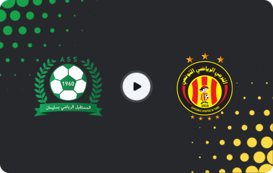 Where to watch AS Soliman — Espérance de Tunis, Ligue 1, 31.01.2026