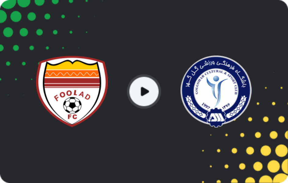 Where to watch Foolad FC — Gol Gohar, Persian Gulf Pro League, 08.02.2026