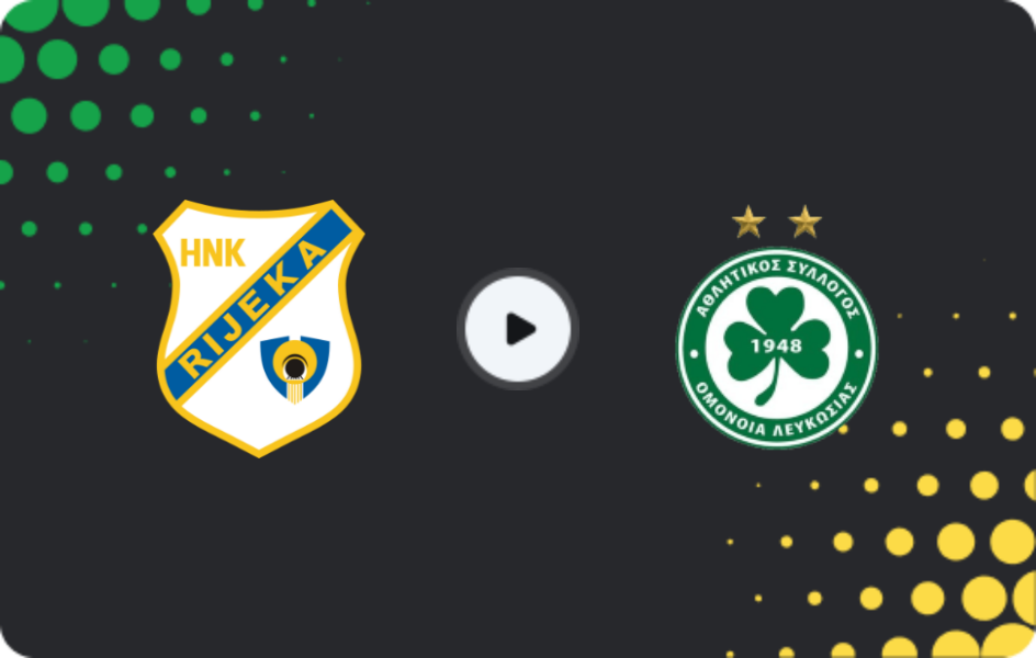Where to watch HNK Rijeka — Omonia Nicosia, Conference League, 26.02.2026