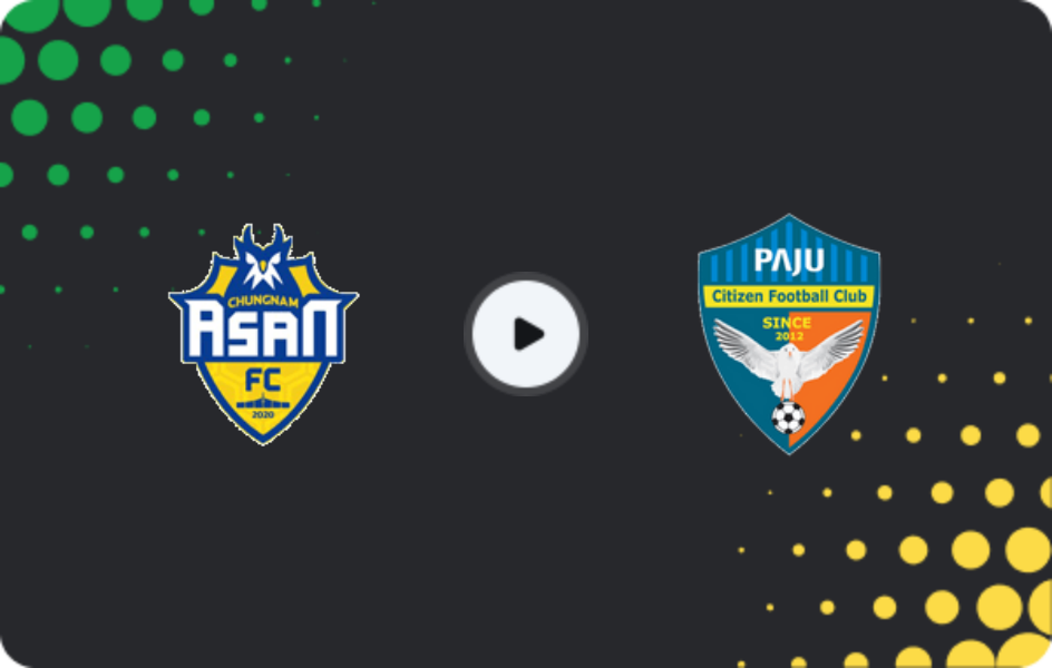 Where to watch Asan Mugunghwa — Paju Citizen, K-League 2, 02.03.2026