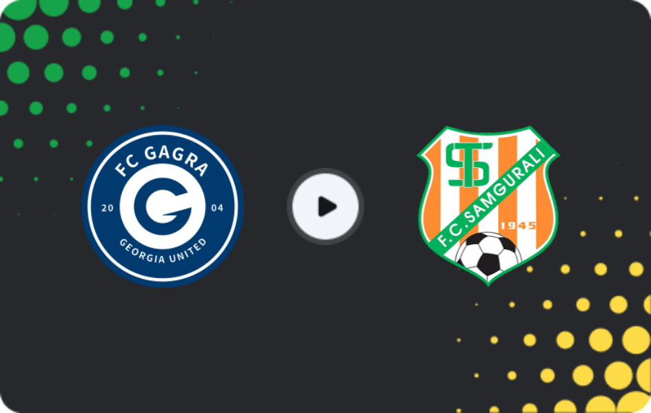Where to watch Gagra — Samgurali, Erovnuli Liga, 02.03.2026