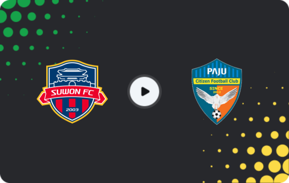 Where to watch Suwon City — Paju Citizen, K-League 2, 29.03.2026