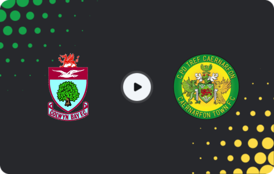 Where to watch Colwyn Bay — Caernarfon Town, Cymru Premier, 03.04.2026