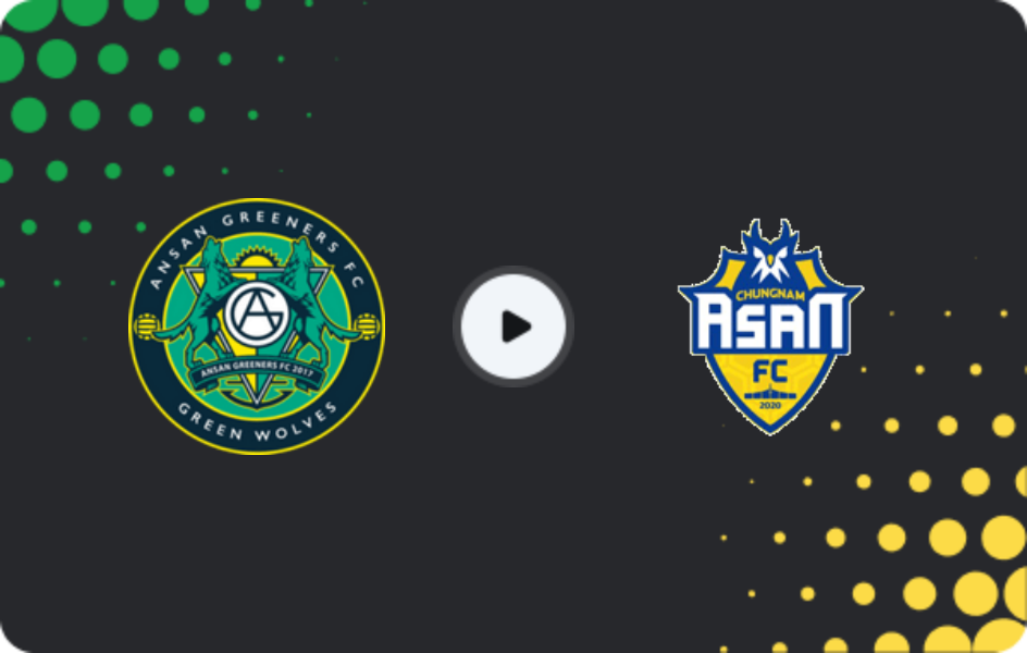 Where to watch Ansan Greeners — Asan Mugunghwa, K-League 2, 05.04.2026