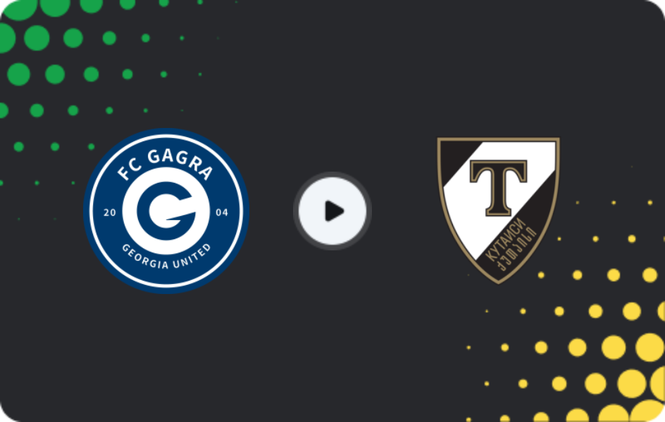 Where to watch Gagra — Torpedo Kutaisi, Erovnuli Liga, 09.04.2026