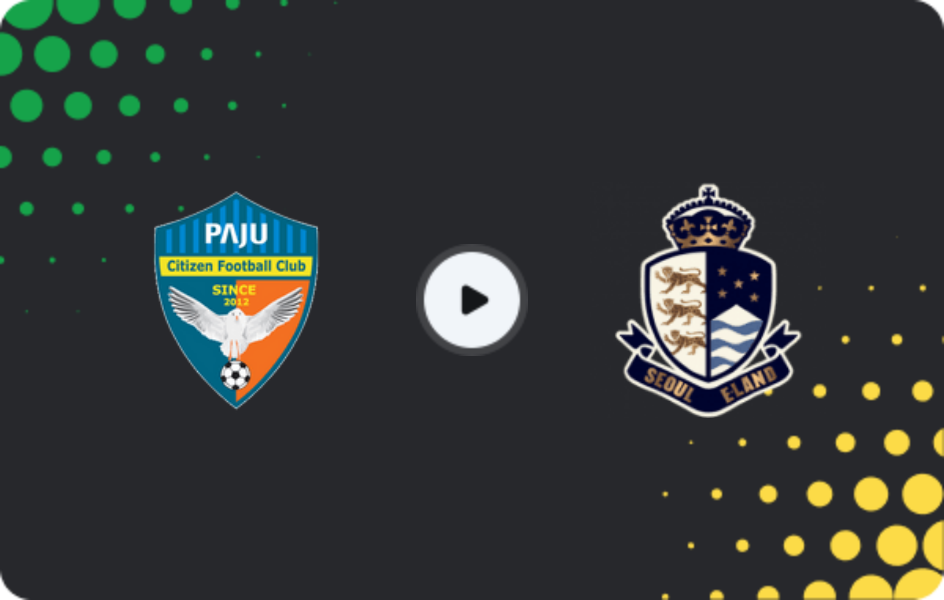 Where to watch Paju Citizen — Seoul E-Land FC, K-League 2, 11.04.2026