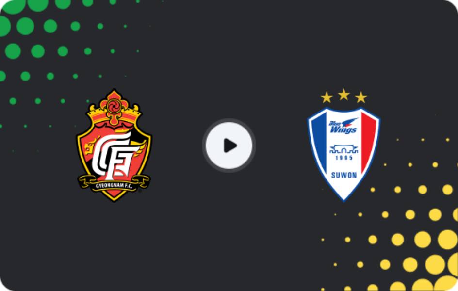 Where to watch Gyeongnam FC — Suwon Bluewings, K-League 2, 18.04.2026