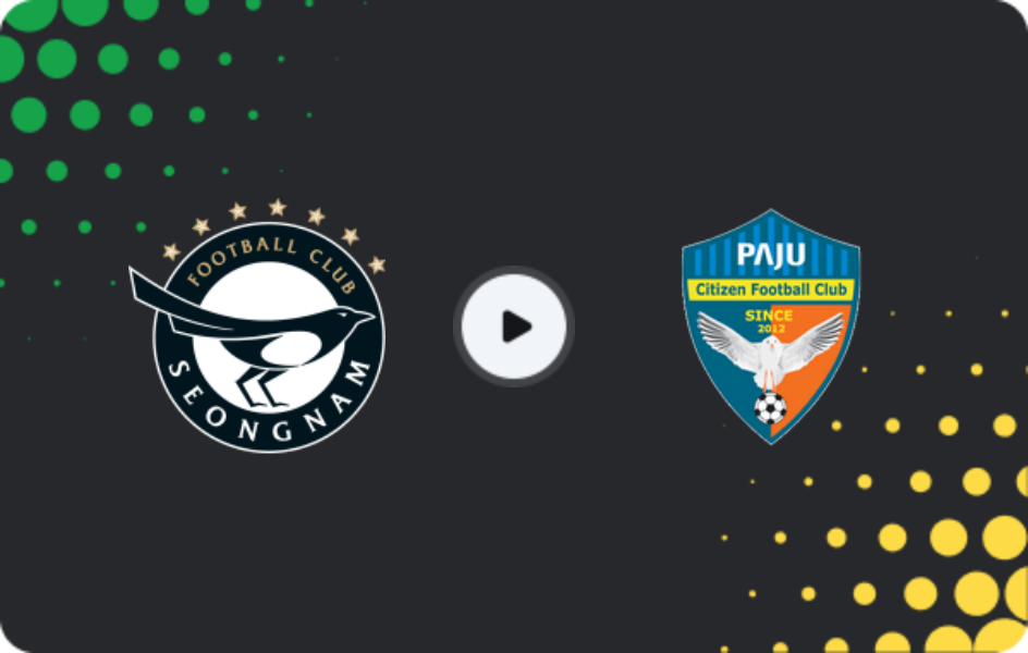 Where to watch Seongnam FC — Paju Citizen, K-League 2, 19.04.2026