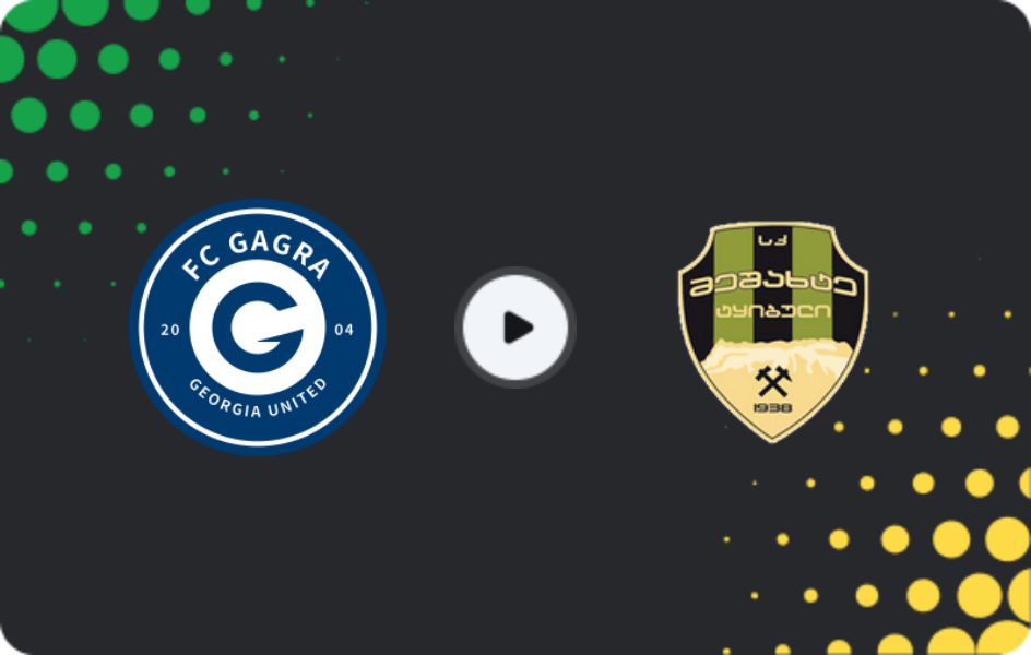 Where to watch Gagra — Meshakhte, Erovnuli Liga, 22.04.2026