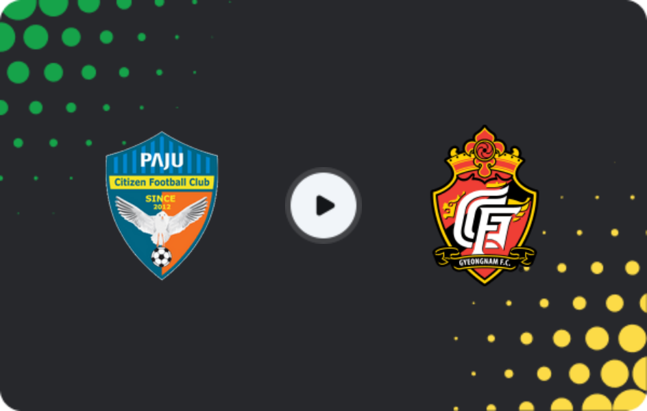Where to watch Paju Citizen — Gyeongnam FC, K-League 2, 25.04.2026