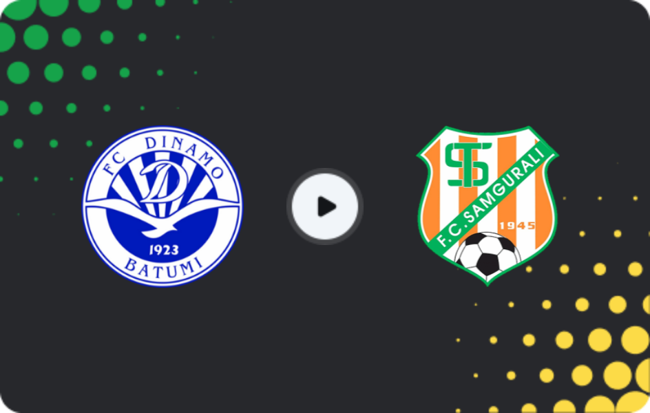 Where to watch Dinamo Batumi — Samgurali, Erovnuli Liga, 09.05.2026