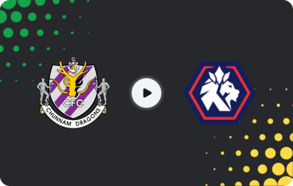 Where to watch Jeonnam Dragons — Cheongju, K-League 2, 16.05.2026