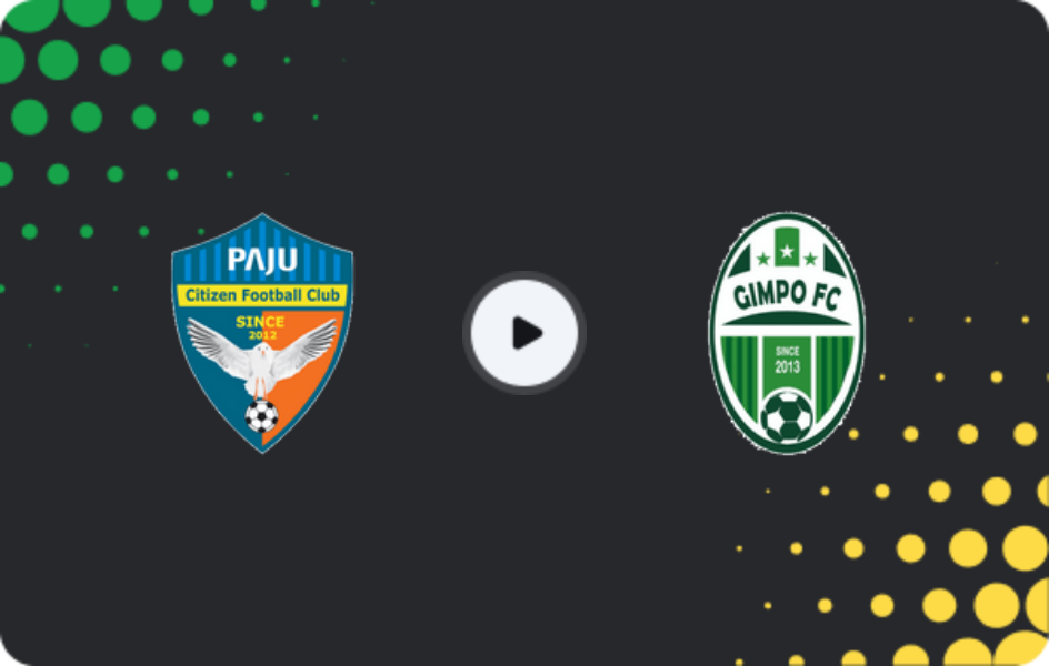 Where to watch Paju Citizen — Gimpo Citizen, K-League 2, 25.05.2026