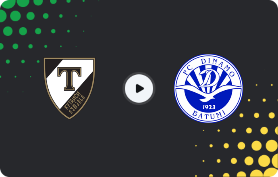 Where to watch Torpedo Kutaisi — Dinamo Batumi, Erovnuli Liga, 17.06.2026
