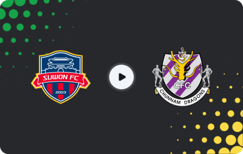 Where to watch Suwon City — Jeonnam Dragons, K-League 2, 10.07.2026