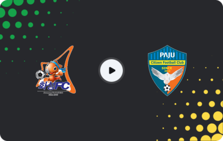 Where to watch Hwaseong — Paju Citizen, K-League 2, 11.07.2026