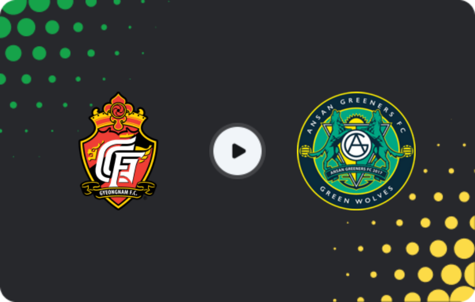 Where to watch Gyeongnam FC — Ansan Greeners, K-League 2, 19.07.2026