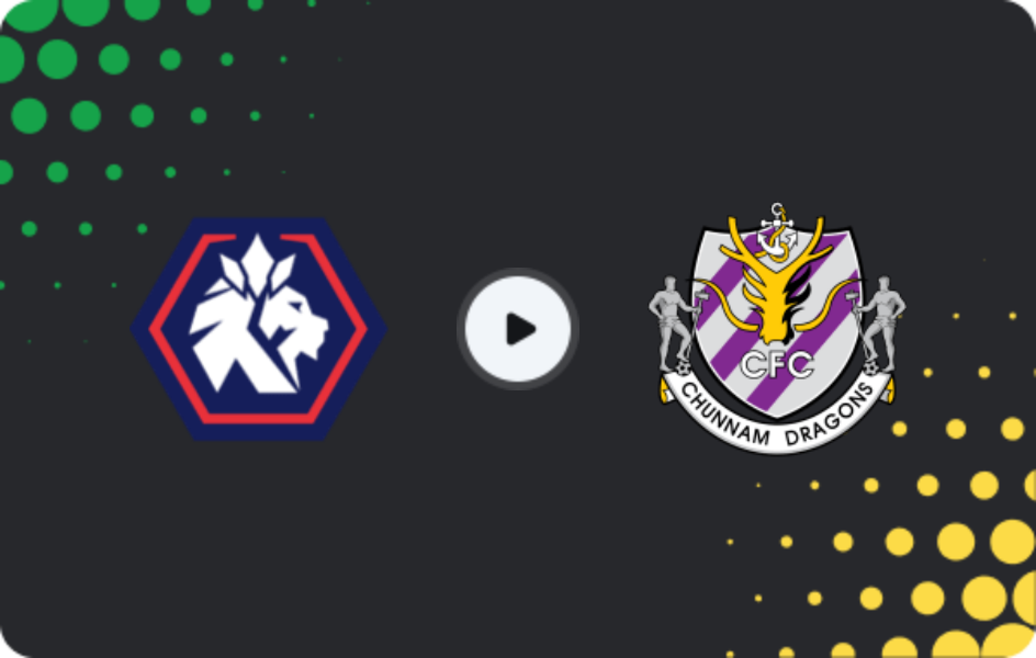 Where to watch Cheongju — Jeonnam Dragons, K-League 2, 15.08.2026