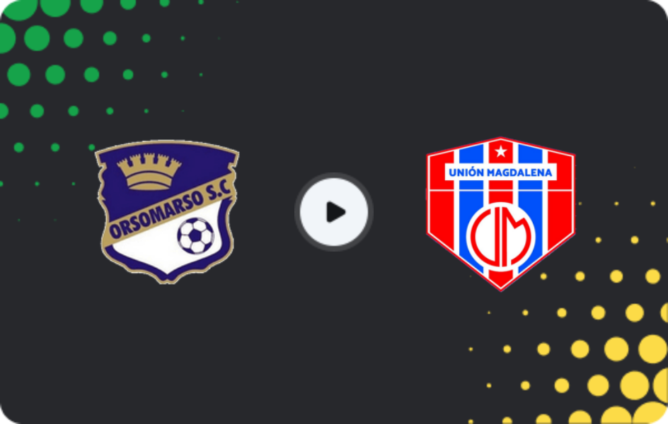 Where to watch Orsomarso — Union Magdalena, Primera B, 01.02.2026