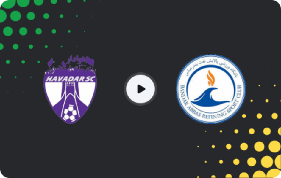 Where to watch Havadar — Naft Bandar Abbas, Azadegan League, 08.02.2026