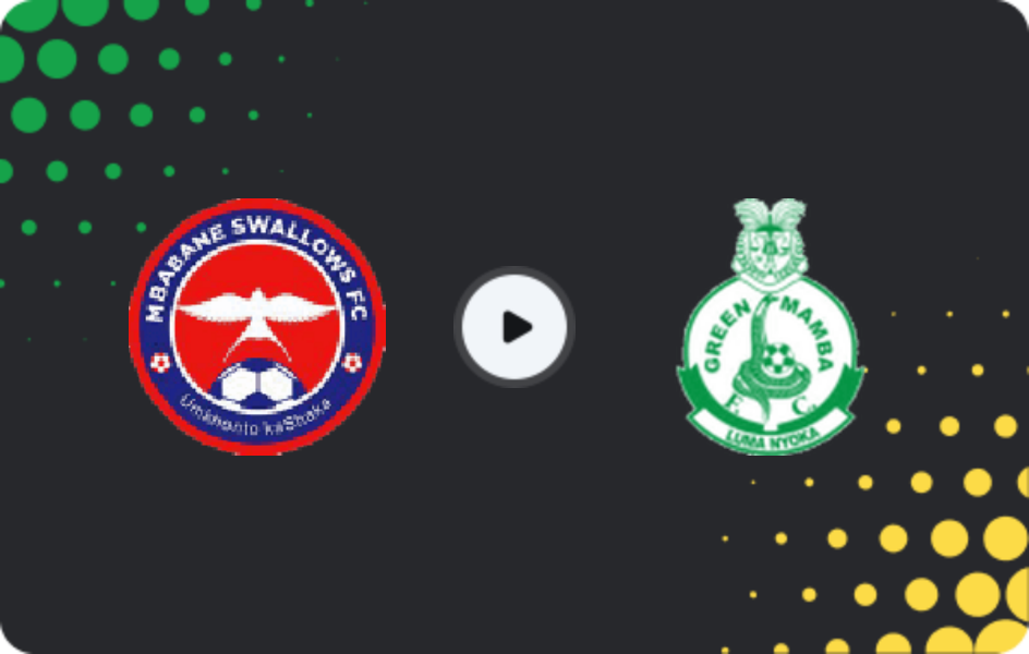 Where to watch Mbabane Swallows — Green Mamba, Premier League, 15.02.2026