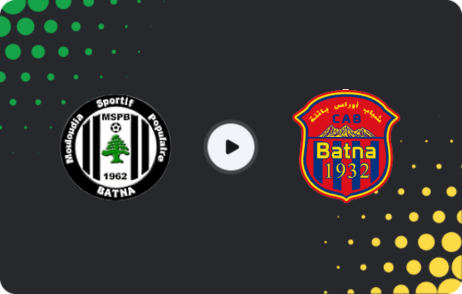 Where to watch MSP Batna — CA Batna, Ligue 2, 31.01.2026