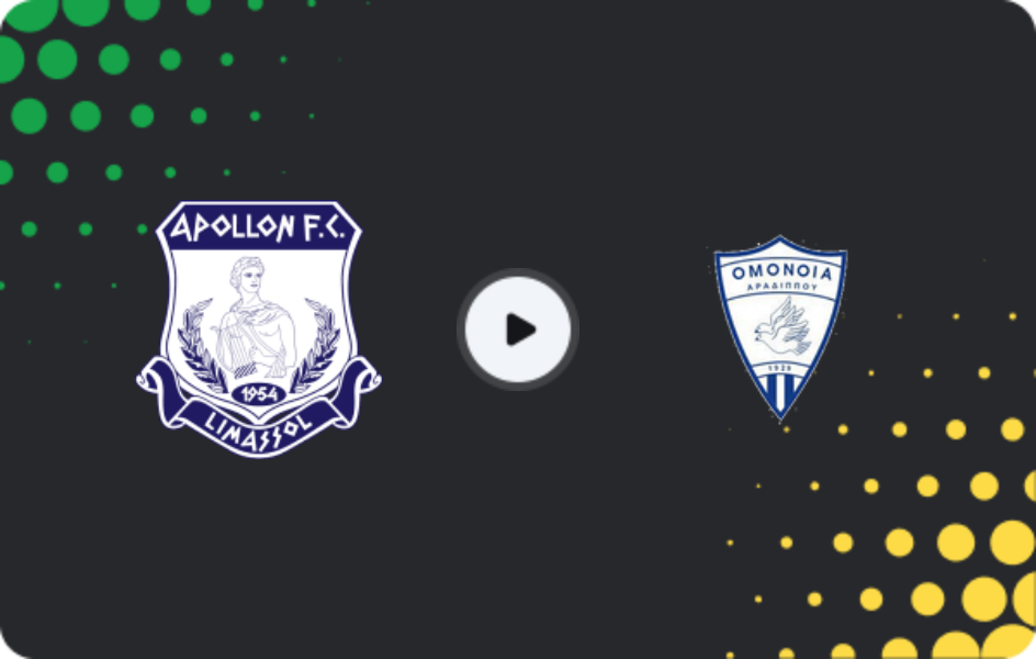 Where to watch Apollon Limassol — Omonia Aradippou, Cup, 04.02.2026