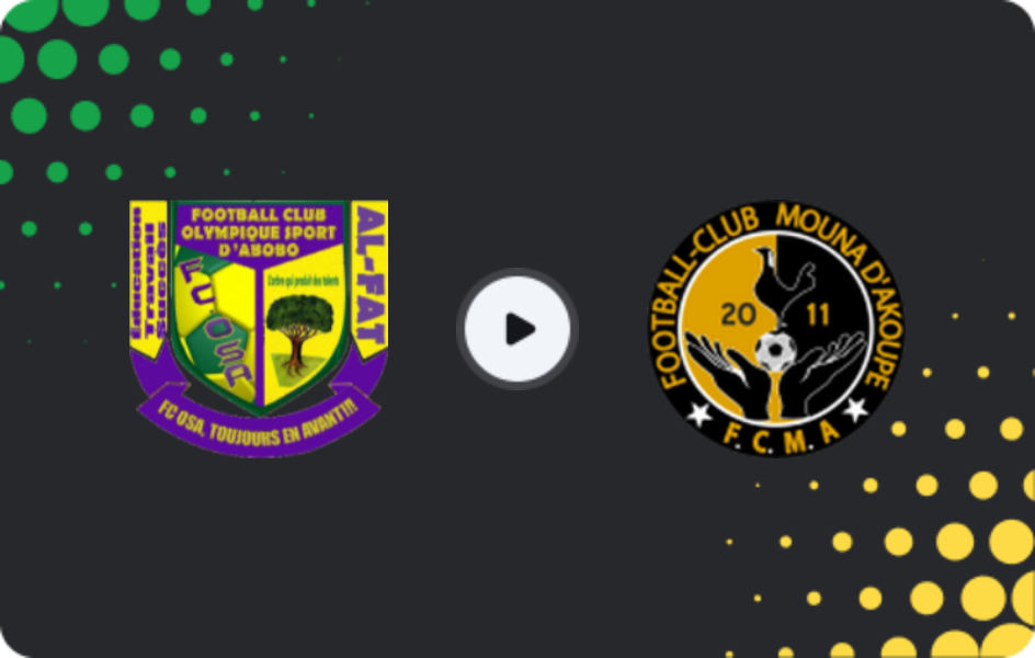 Where to watch Olympique Sport d'Abobo — Mouna, Ligue 1, 30.01.2026