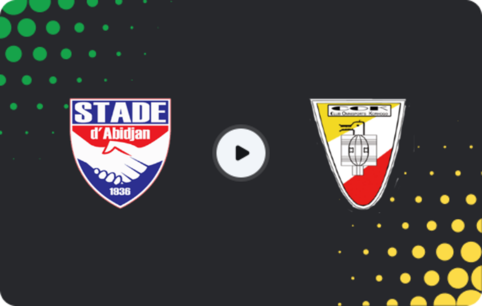 Where to watch Stade d'Abidjan — Korhogo, Ligue 1, 31.01.2026