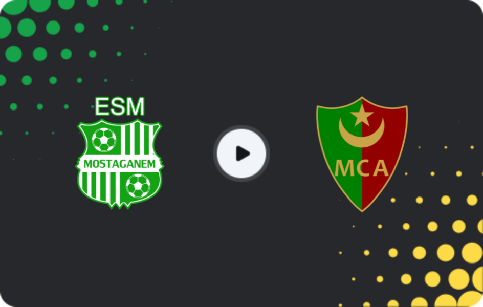 Where to watch Mostaganem — MC Alger, Ligue 1, 07.03.2026