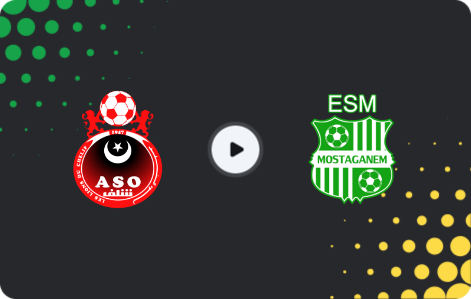 Where to watch ASO Chlef — Mostaganem, Ligue 1, 13.03.2026